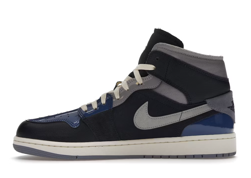 Air Jordan 1 Mid SE Craft Obsidian French Blue Ashen Slate White