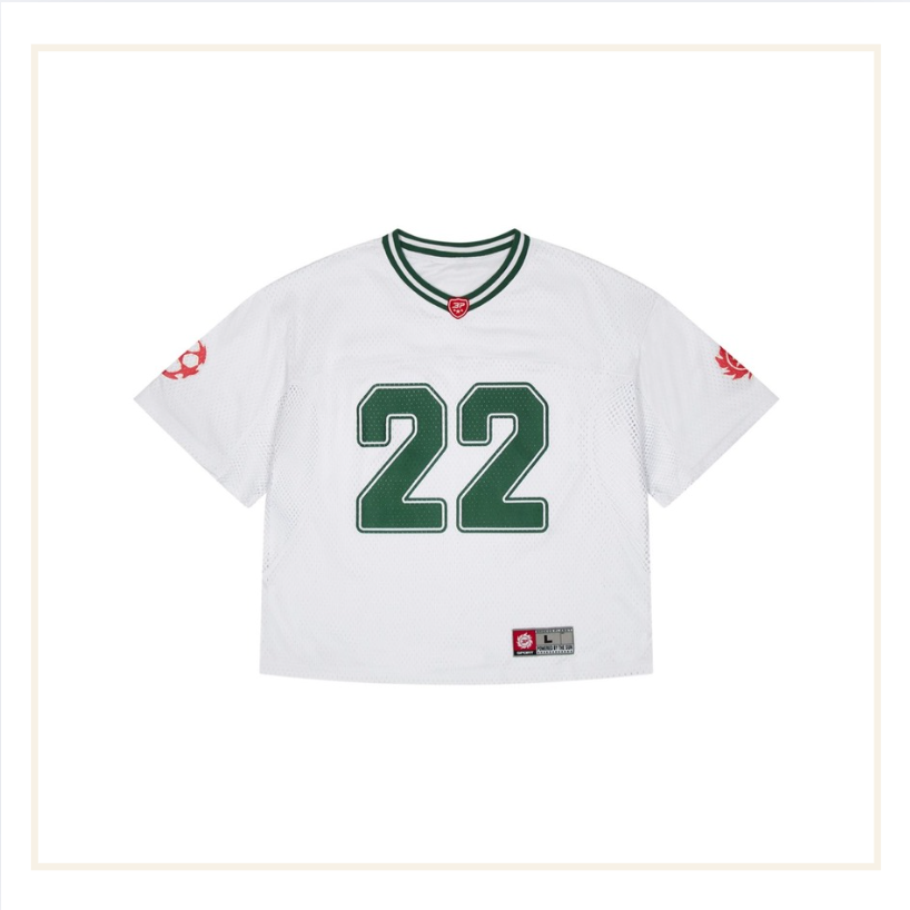 Broken Planet Football Jersey White/Pine Green
