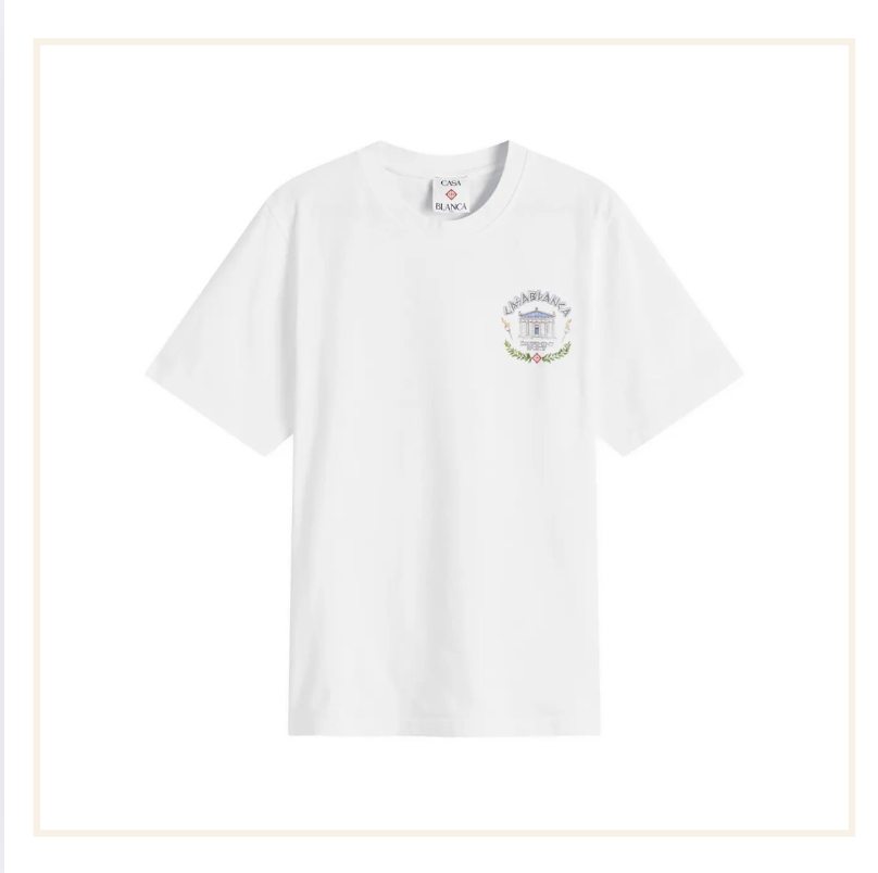 Casablanca Temple du Sport T-Shirt White
