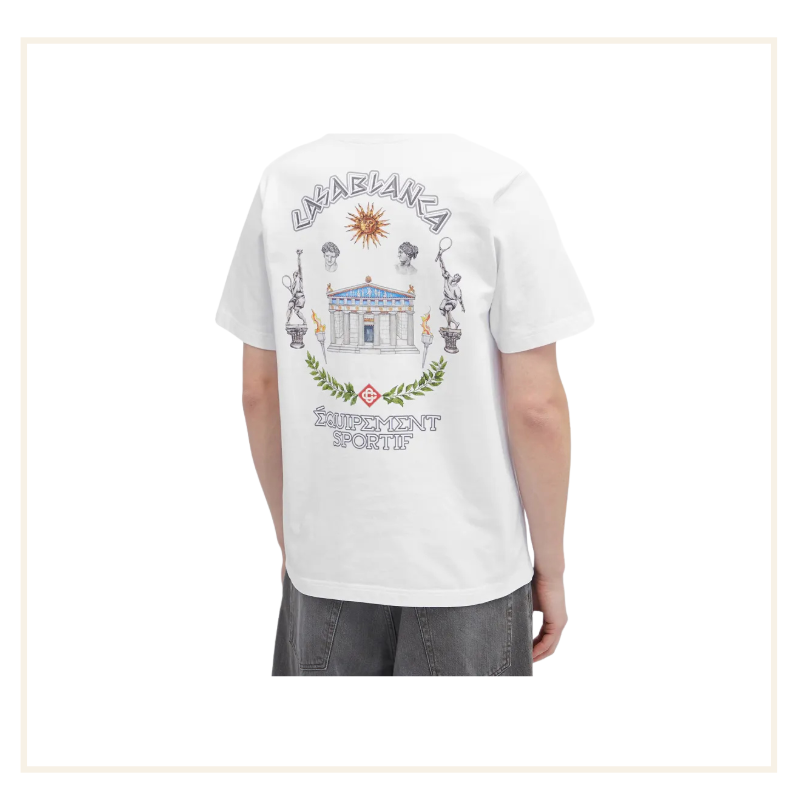 Casablanca Temple du Sport T-Shirt White