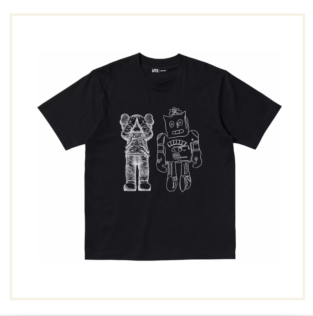 KAWS x Uniqlo UT Warhol UT Graphic T-Shirt Robot Black