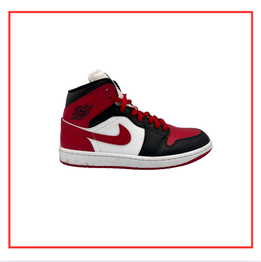 Air Jordan 1 Mid Alternate Bred Toe (W) (Preloved) UK 6