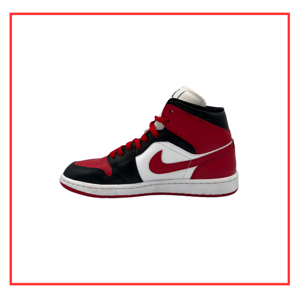 Air Jordan 1 Mid Alternate Bred Toe (W) (Preloved) UK 6