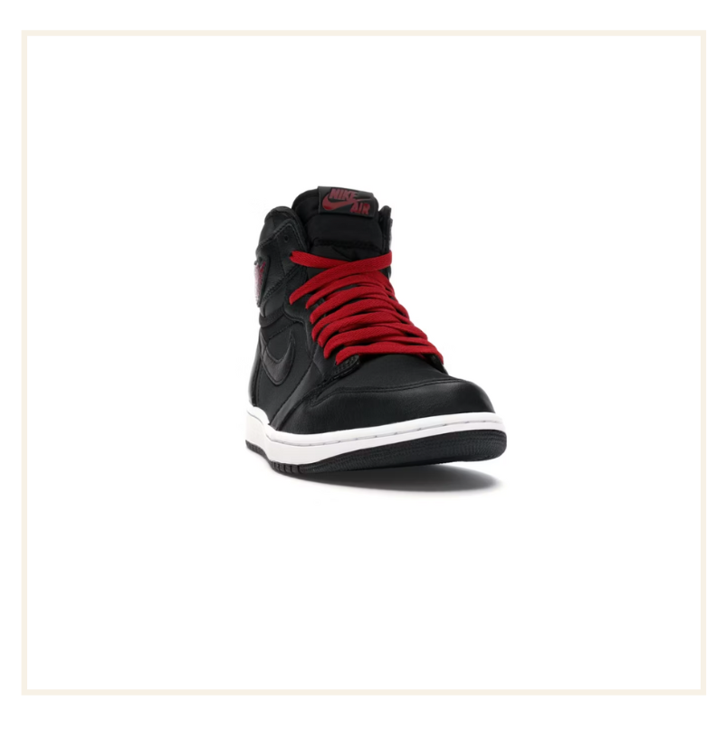 Air Jordan 1 Retro High Black Satin Gym Red