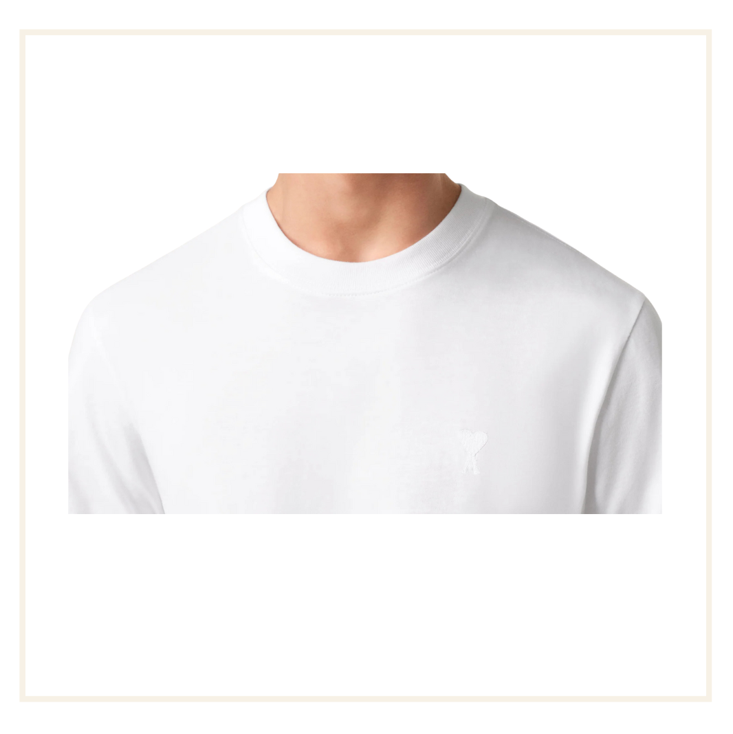 Ami Paris Ami De Coeur White Cotton T-Shirt