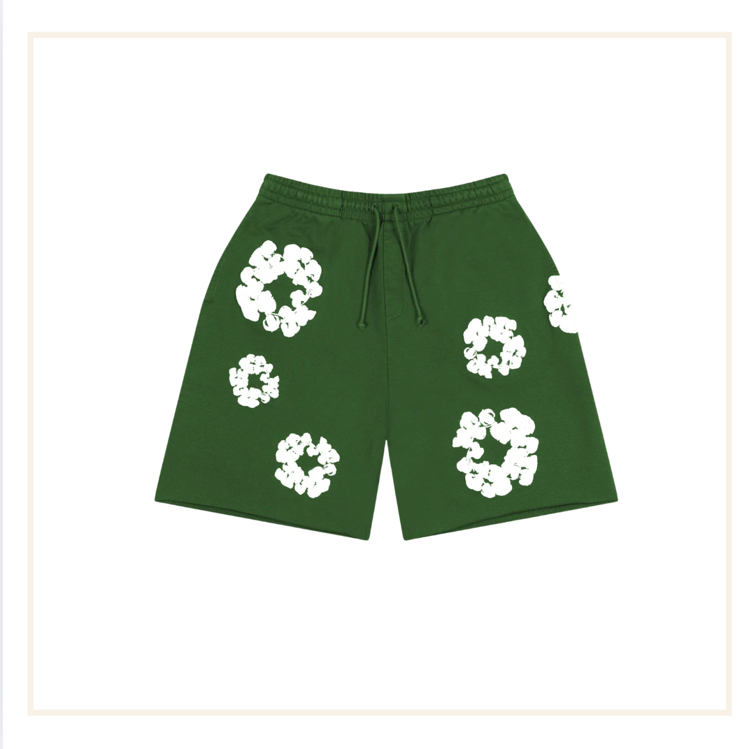 Denim Tears The Cotton Wreath Shorts Green