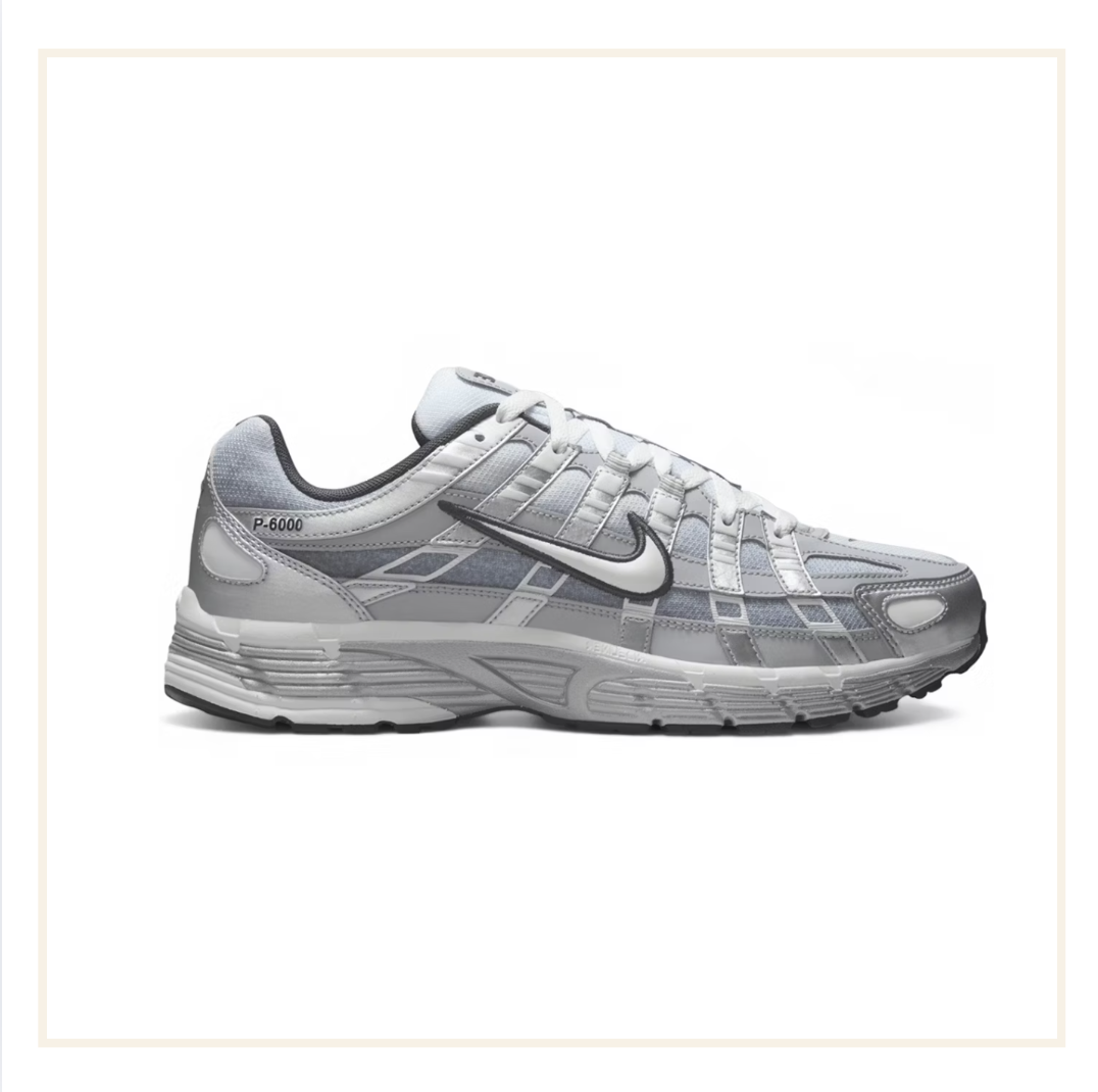 Nike P-6000 Metallic Silver Summit White-Wolf Grey