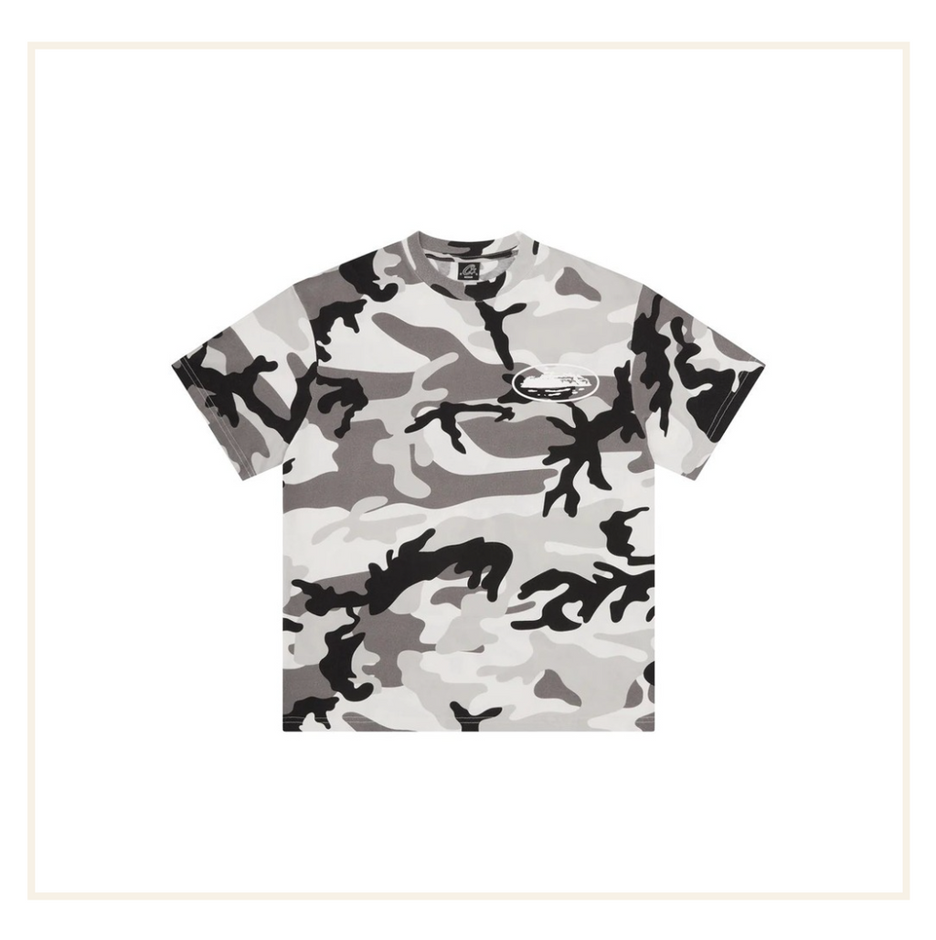 Corteiz Puff Print Island Tee Arctic Camo