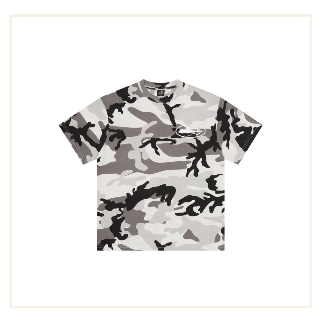 Corteiz Puff Print Island Tee Arctic Camo