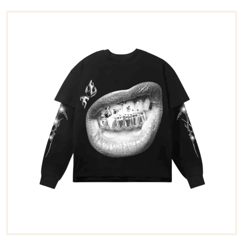 Noissey Lip and Tooth Black Long Sleeve