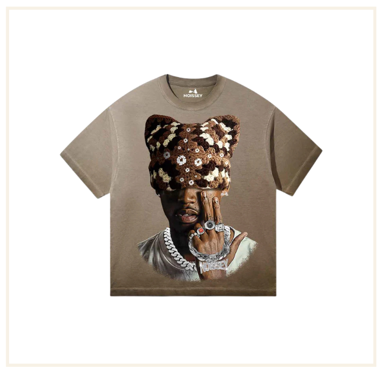 Noissey Kitty Cap Chocolate Brown T-Shirt