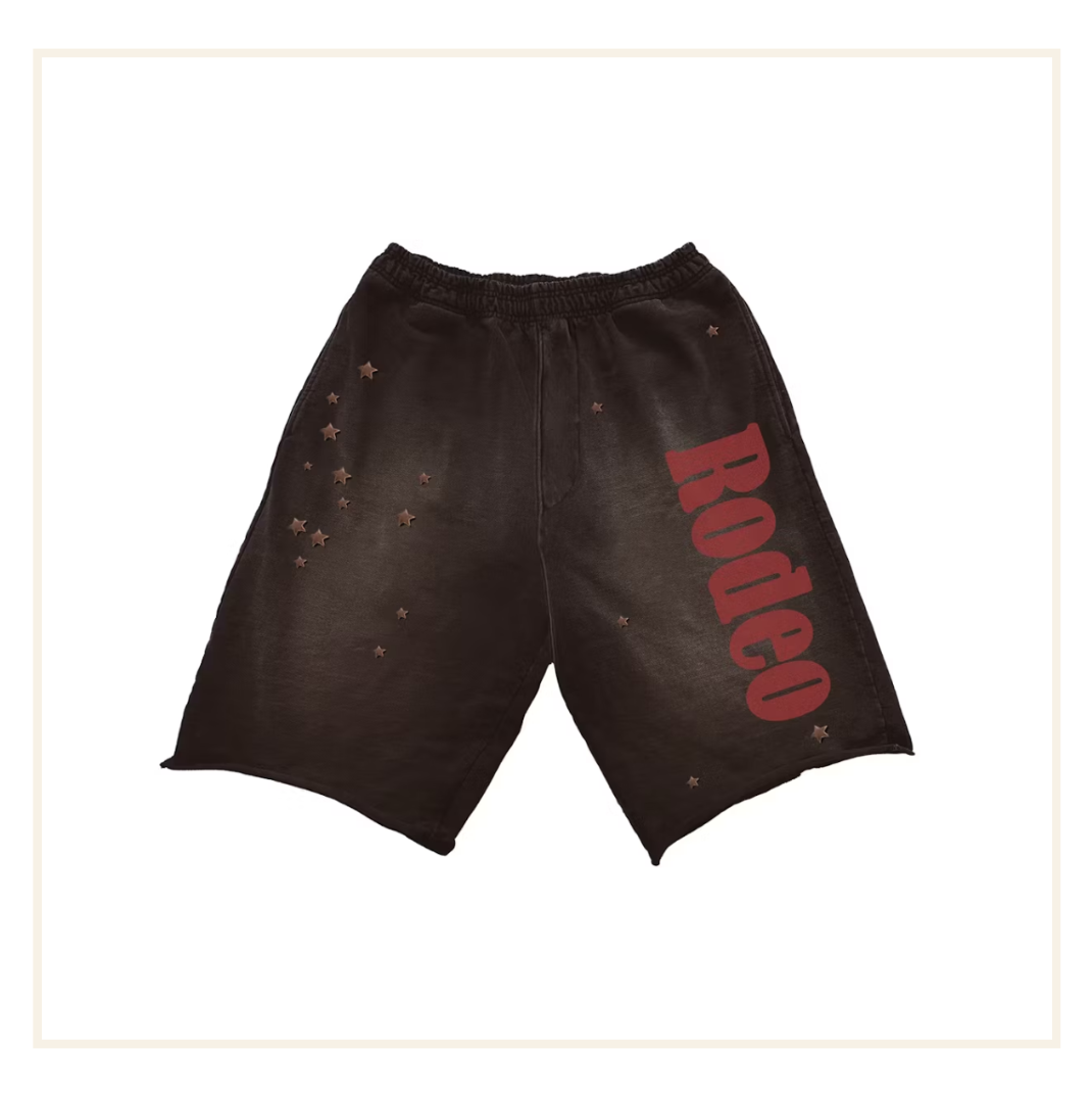 Sp5der x Travis Scott Cactus Jack Days Before Rodeo Black Shorts