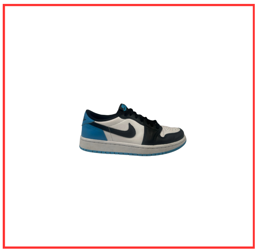 Air Jordan 1 Low OG Black Dark Powder Blue (W) (Preloved) UK 4.5