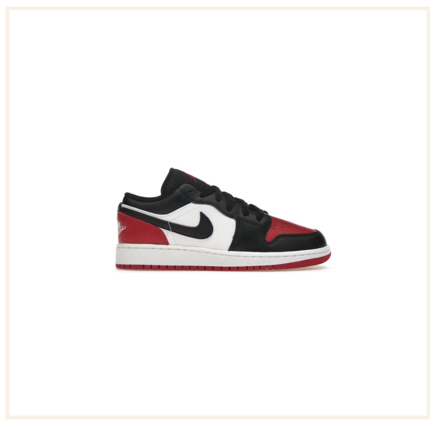 Air Jordan 1 Low Bred Toe 2.0 (GS)