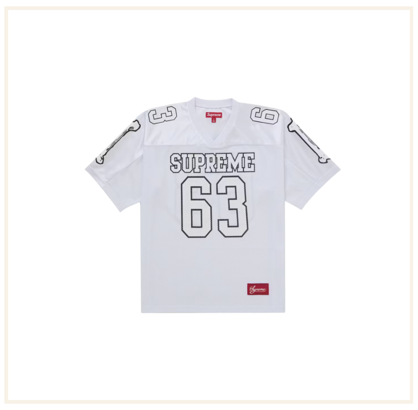 Supreme Bones Football Jersey White