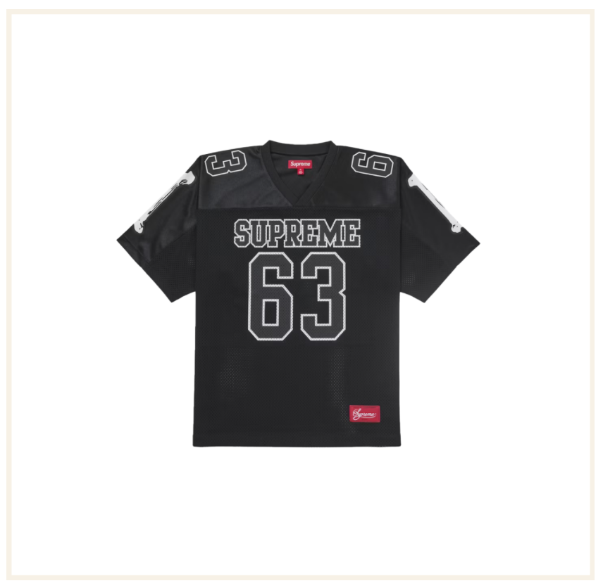 Supreme Bones Football Jersey Black