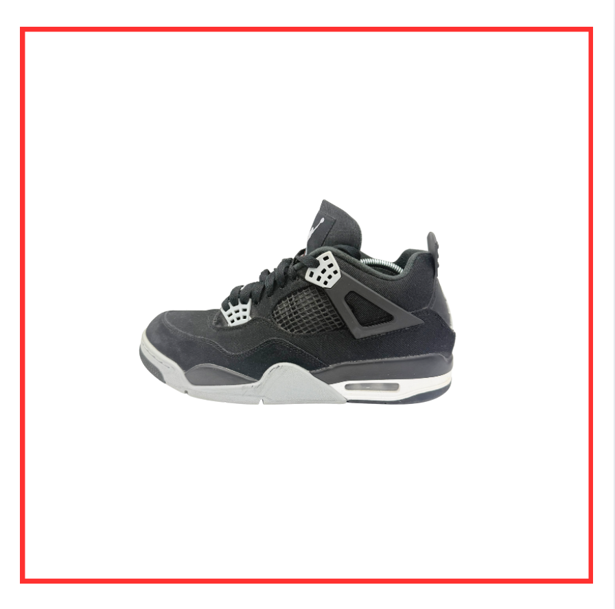 Air Jordan 4 Retro Black Canvas (Preloved) UK 8