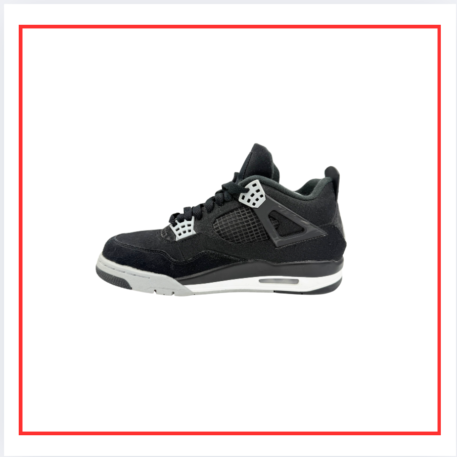 Air Jordan 4 Retro Black Canvas (Preloved) UK 8