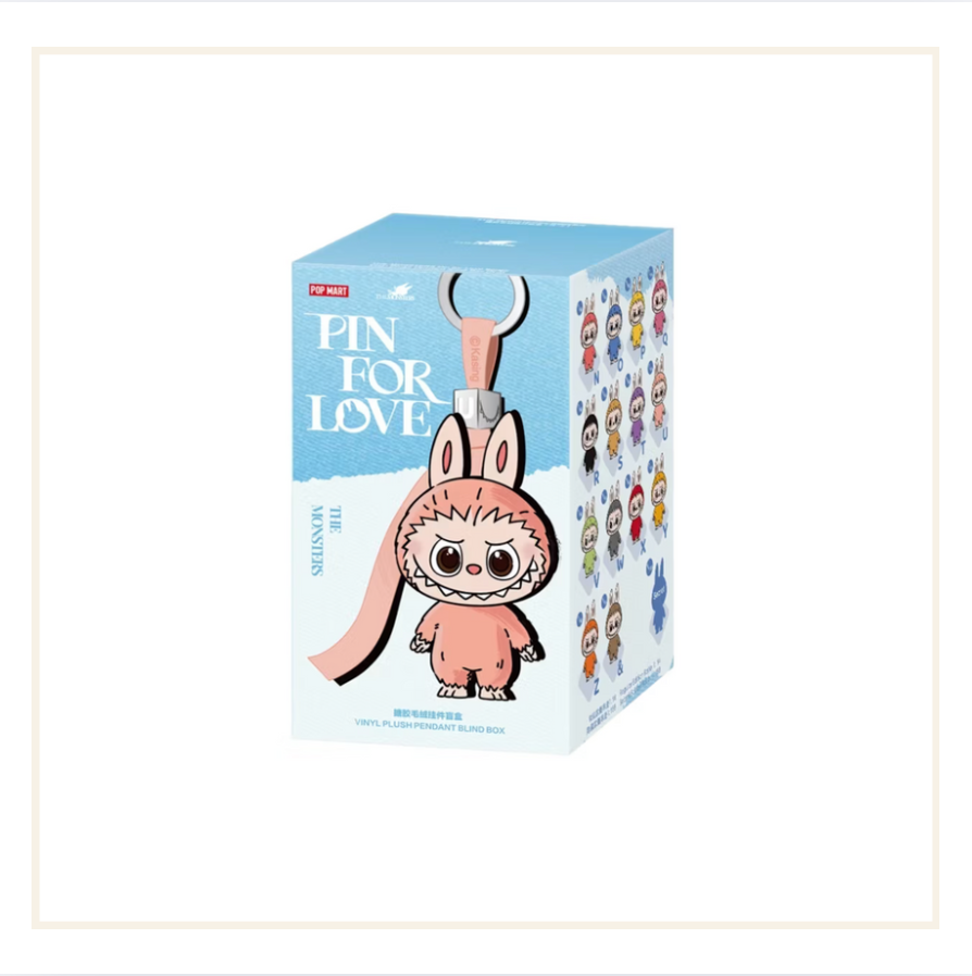 Pop Mart Labubu The Monsters Pin For Love Series Vinyl Plush Pendant (N-Z) Single Blind Box