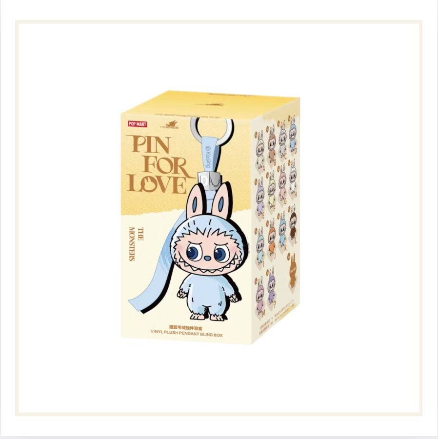 Pop Mart Labubu The Monsters Pin For Love Series Vinyl Plush Pendant (A-M) Single Blind Box