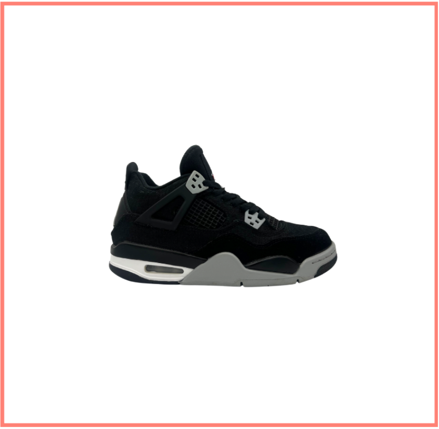 Air Jordan 4 Retro Black Canvas GS (Preloved) UK 6 | EU 39