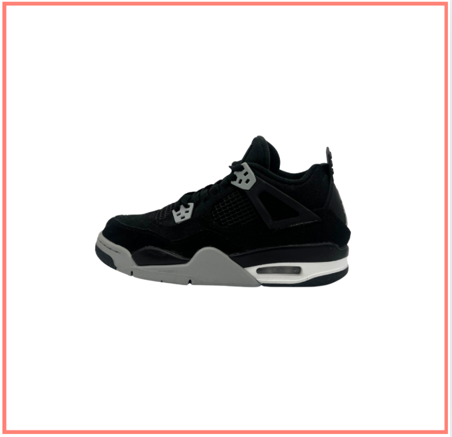 Air Jordan 4 Retro Black Canvas GS (Preloved) UK 6 | EU 39