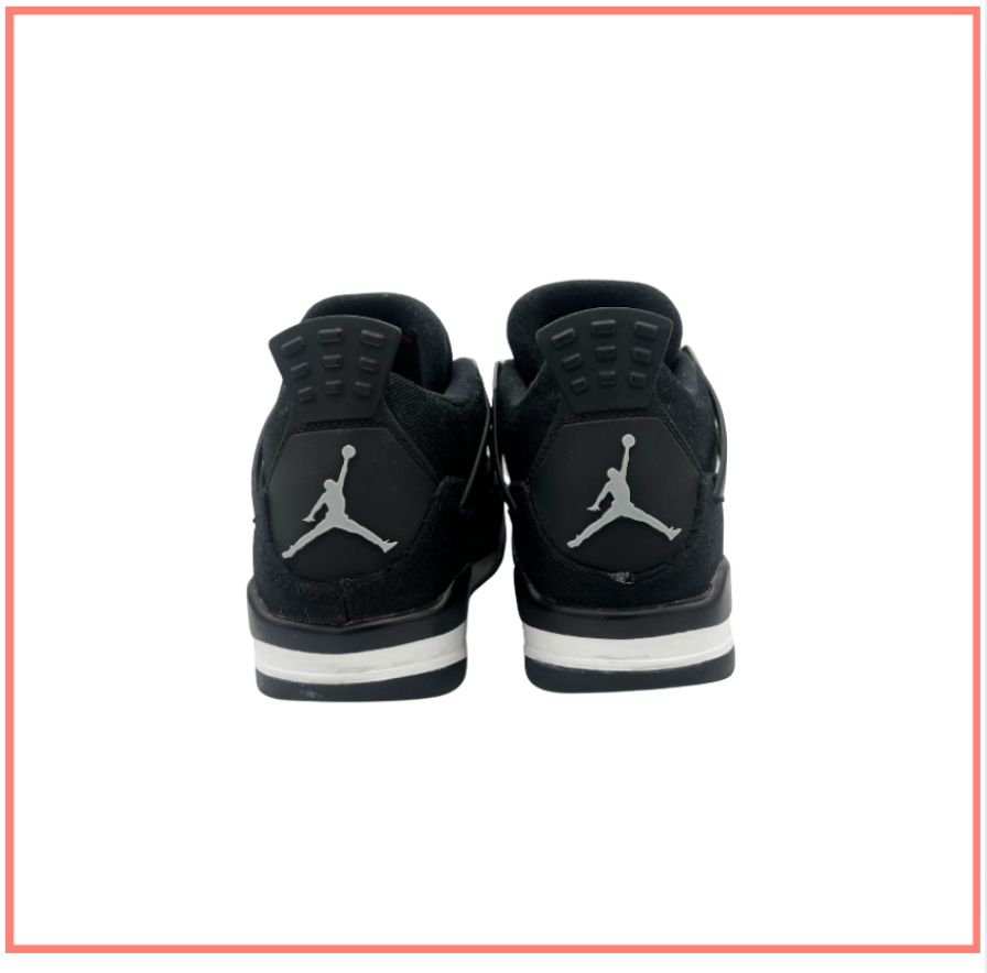 Air Jordan 4 Retro Black Canvas GS (Preloved) UK 6 | EU 39