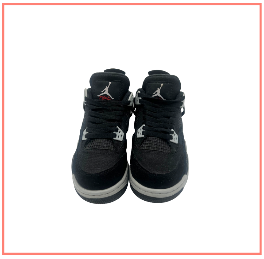 Air Jordan 4 Retro Black Canvas GS (Preloved) UK 6 | EU 39