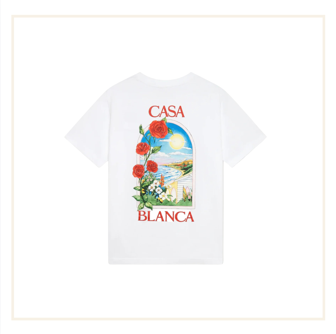 Casablanca LA Days Printed White T-Shirt