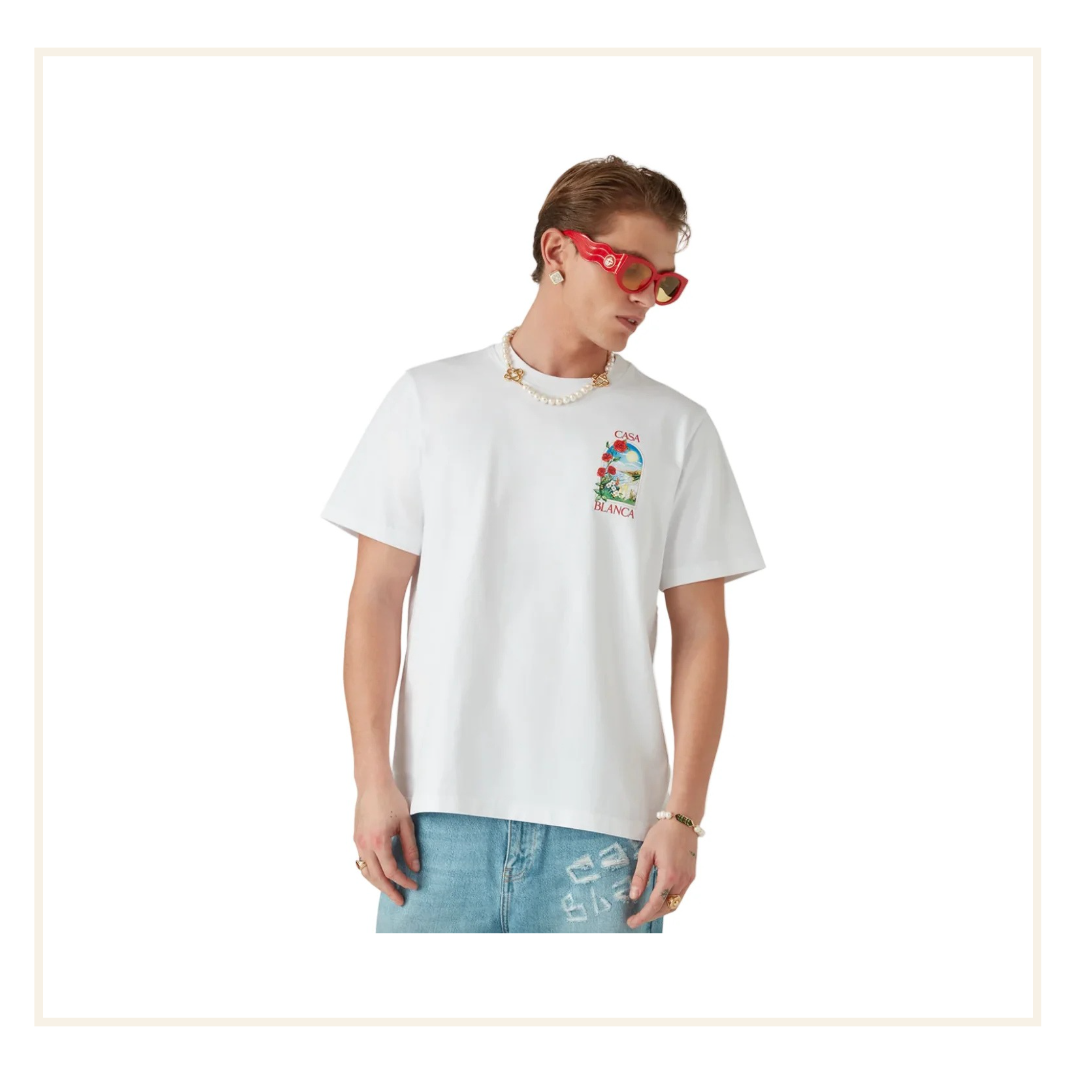 Casablanca LA Days Printed White T-Shirt