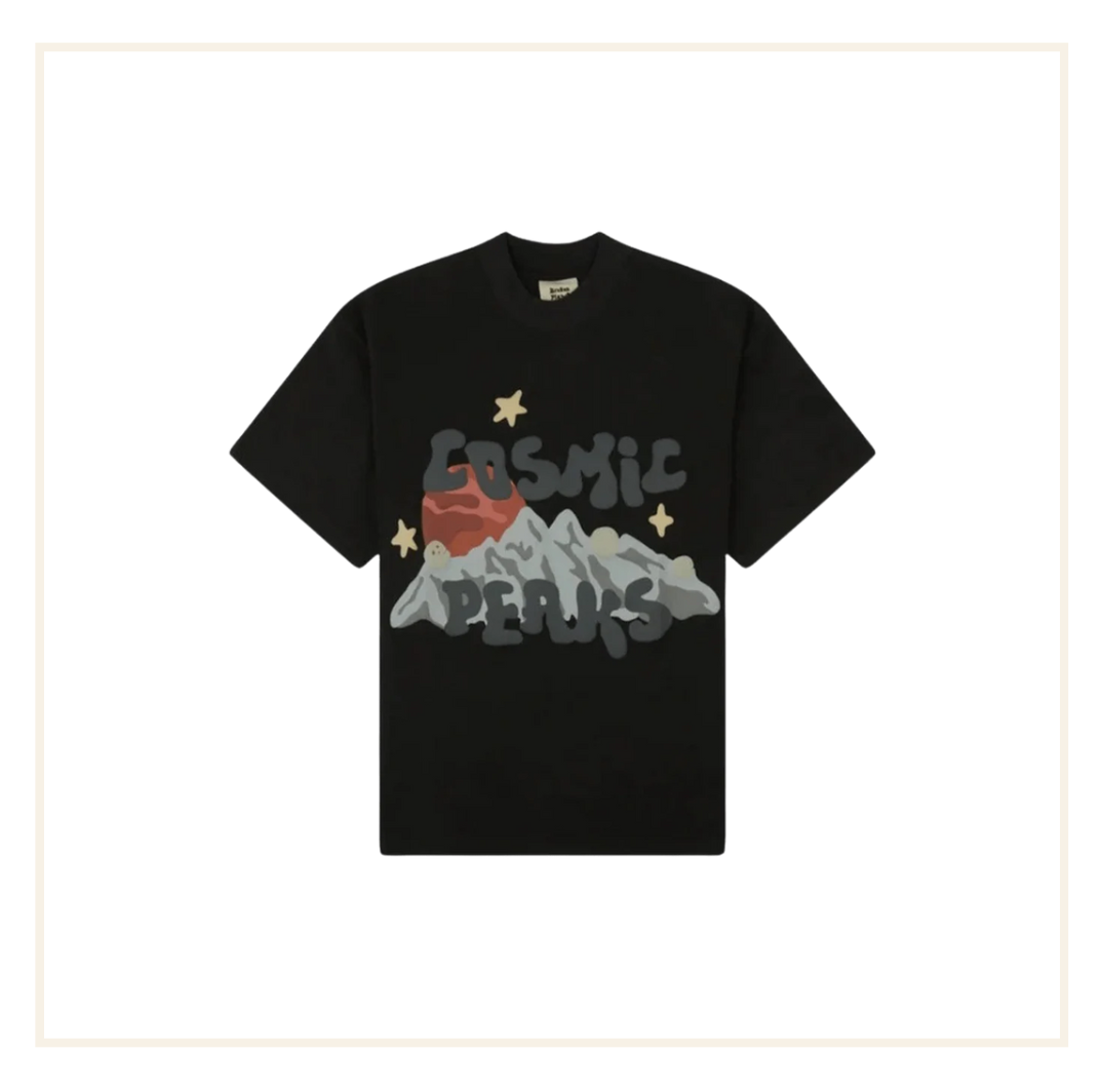 Broken Planet Cosmic Peaks Soot Black T-Shirt