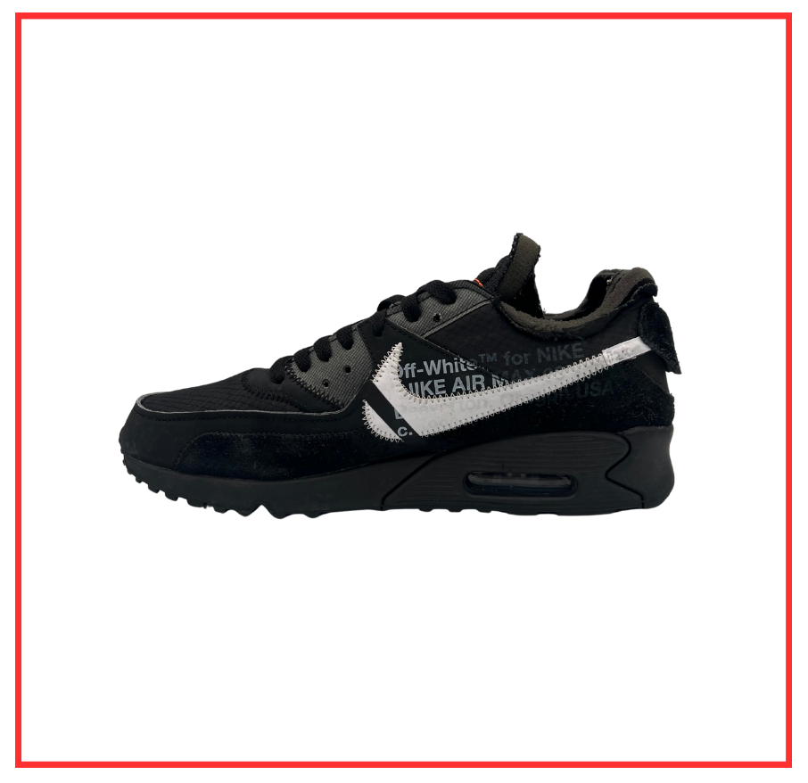 Off-White™️ x Nike Air Max 90 Black (Preloved) UK 8
