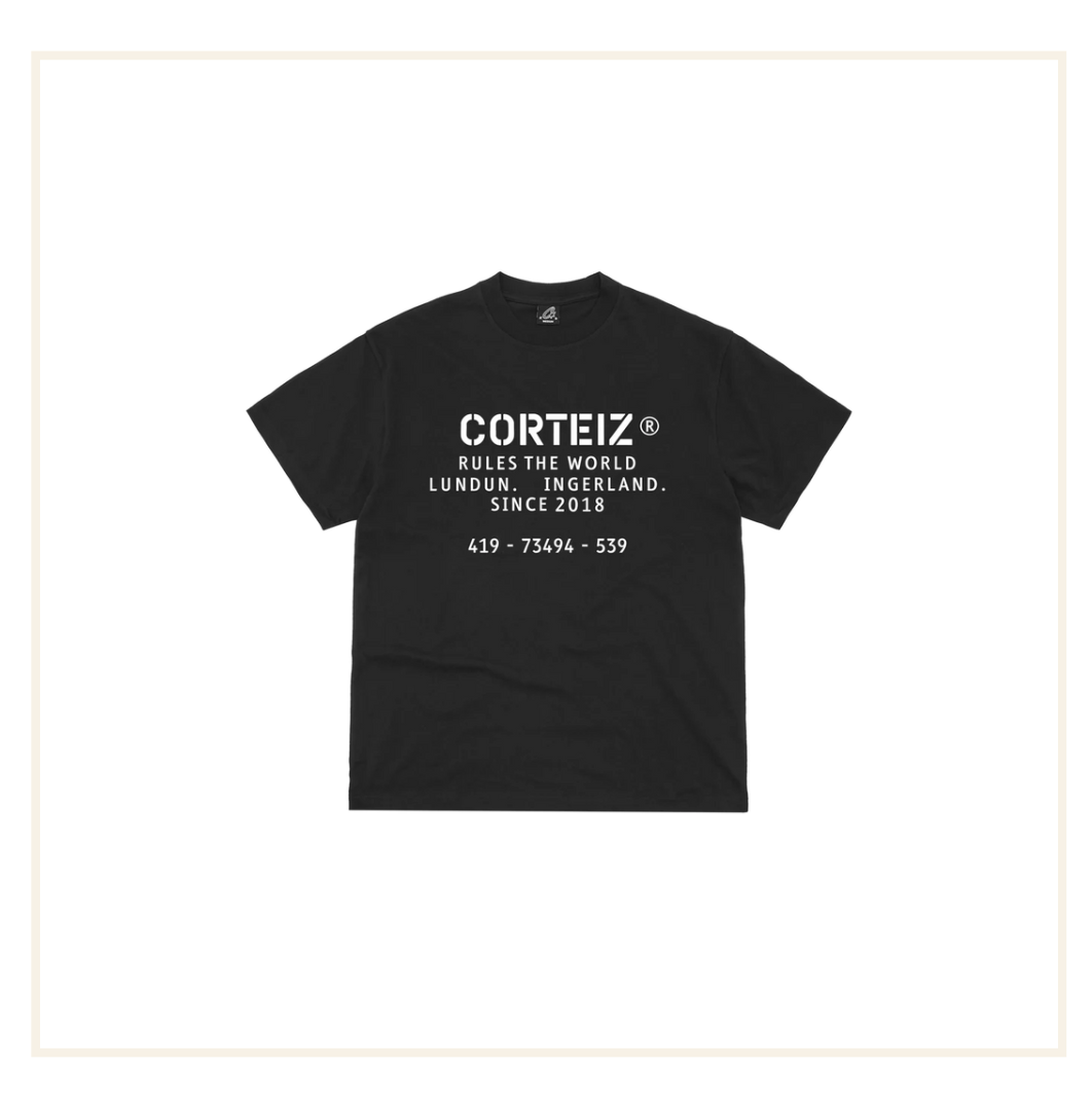 Corteiz OG Stencil Black Tee