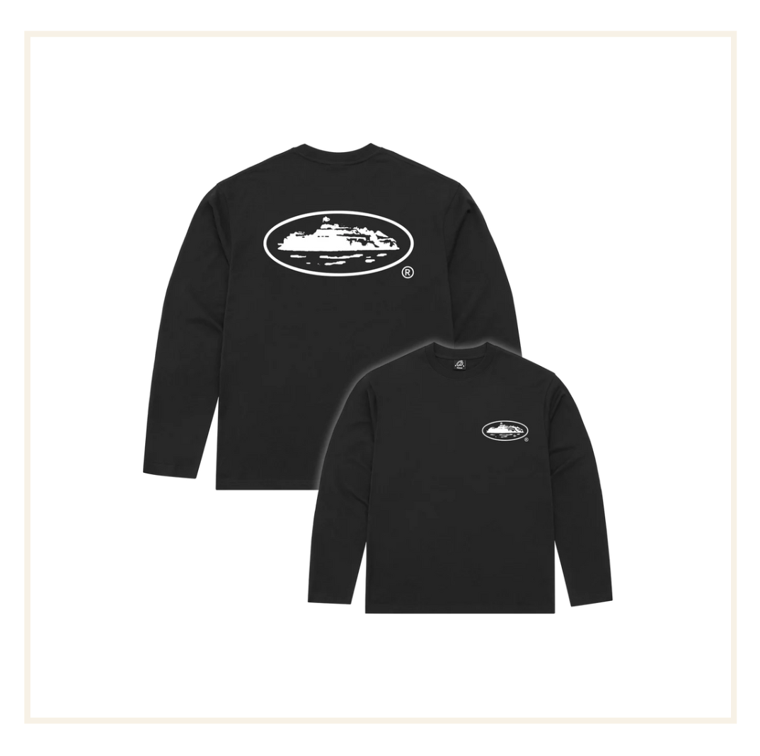 Corteiz OG Island Black Long Sleeve Tee