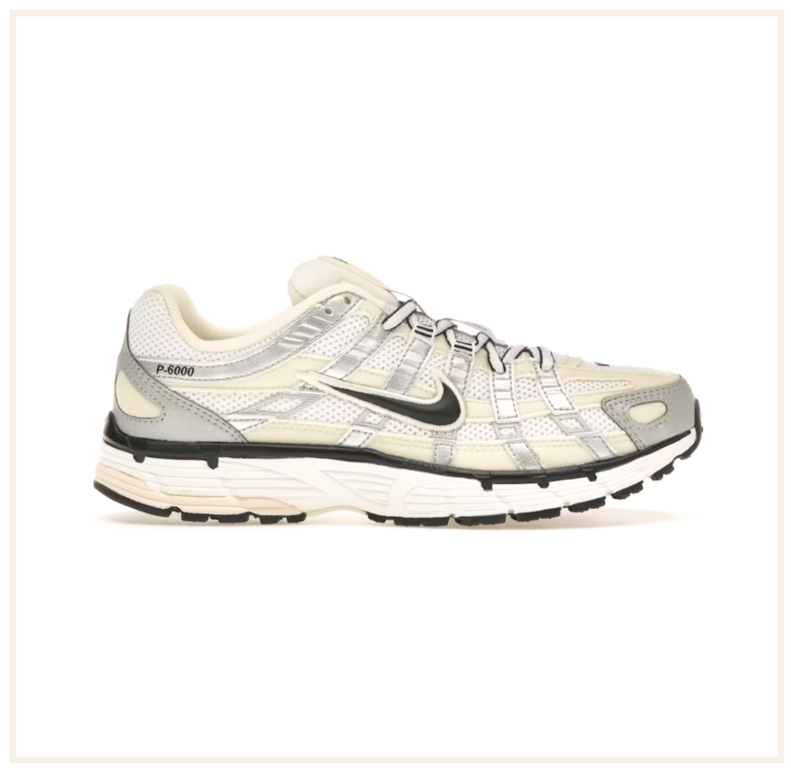 Nike P-6000 Coconut Milk Metallic Silver (W)