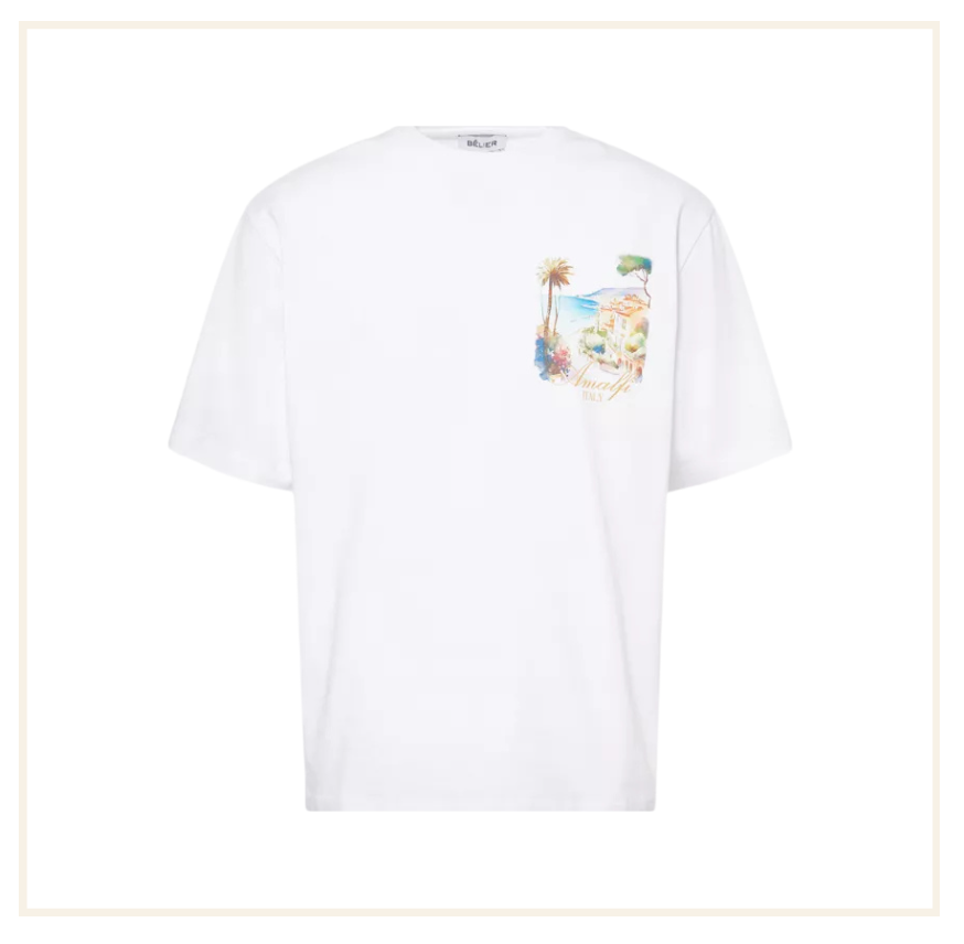 Bélier Watercolour Amalfi White T-Shirt