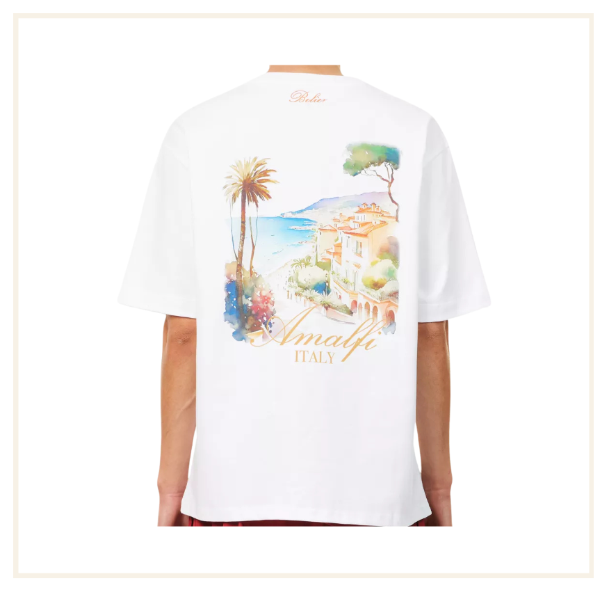 Bélier Watercolour Amalfi White T-Shirt