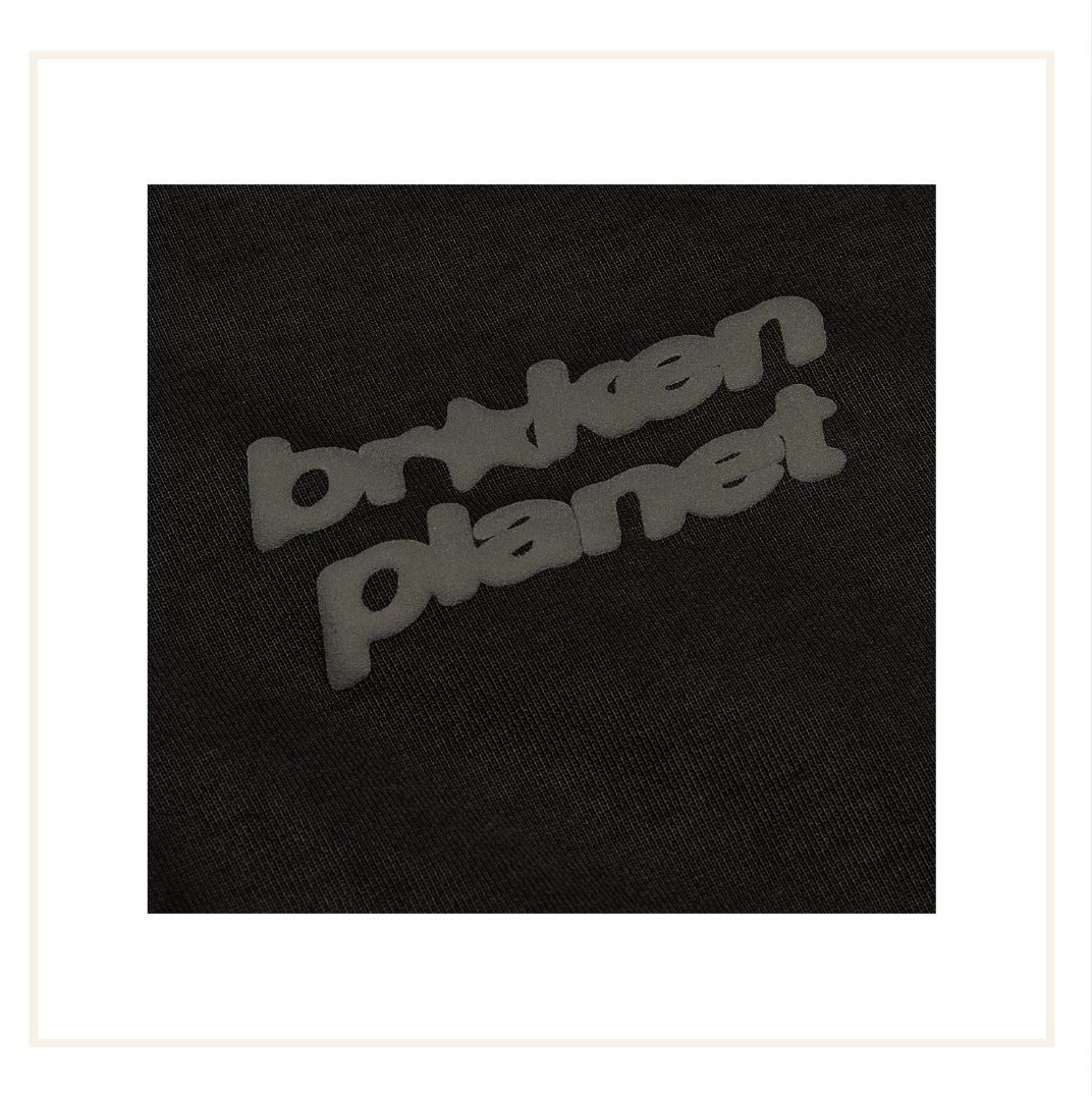 Broken Planet Star Logo Zip Up Hoodie Midnight Black