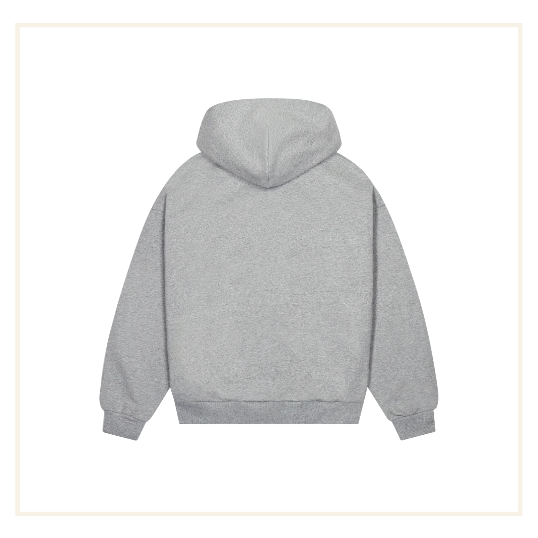 Broken Planet Sun Zip Up Hoodie Heather Grey