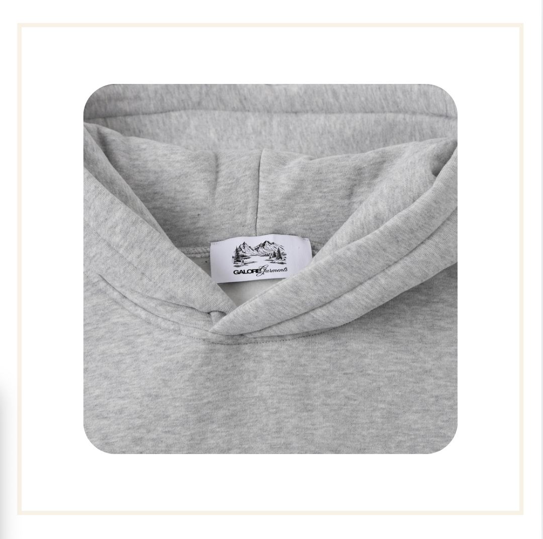 Galore 360 GSM Flower Grey Hoodie