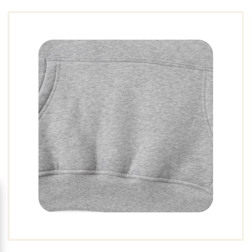 Galore 360 GSM Flower Grey Hoodie