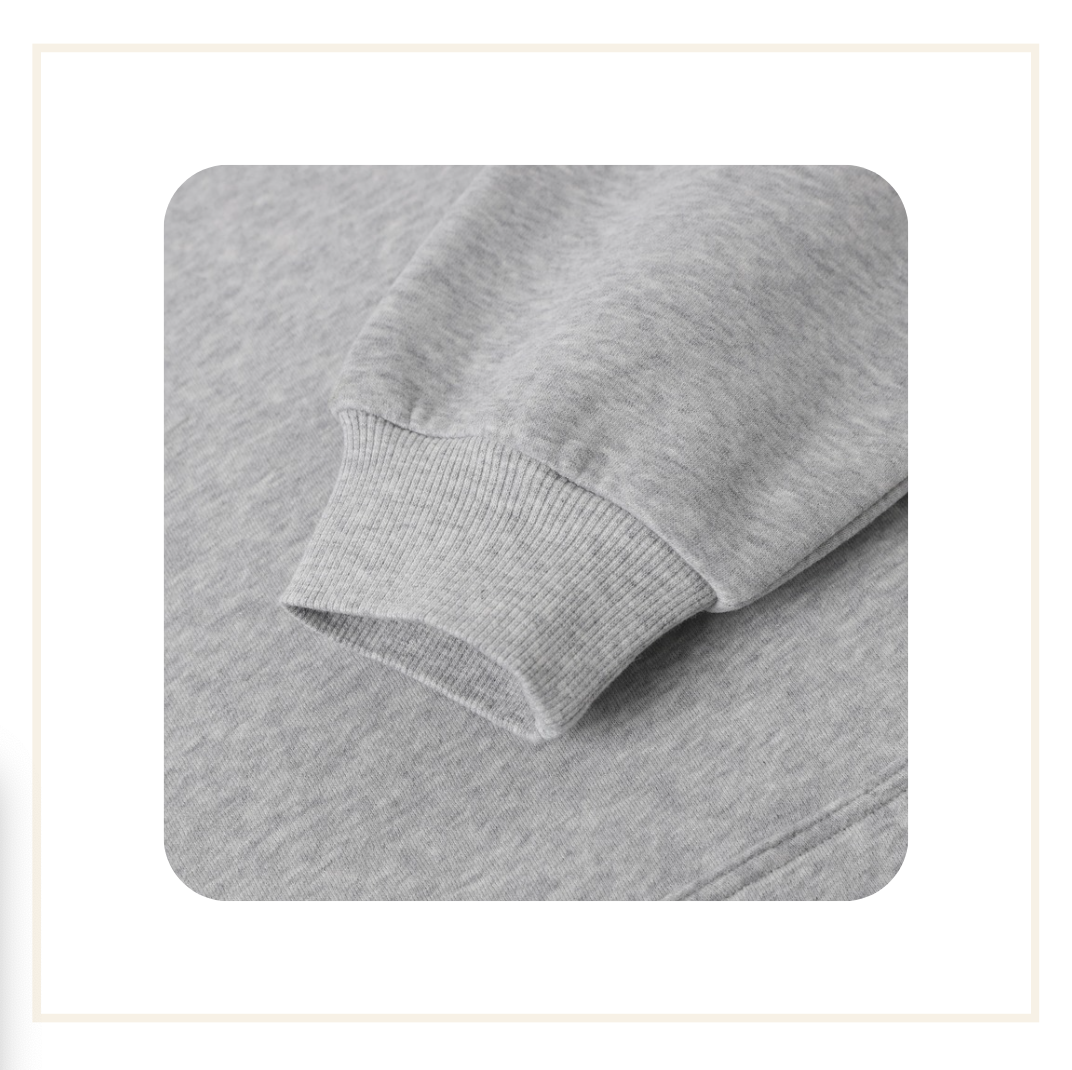 Galore 360 GSM Flower Grey Hoodie