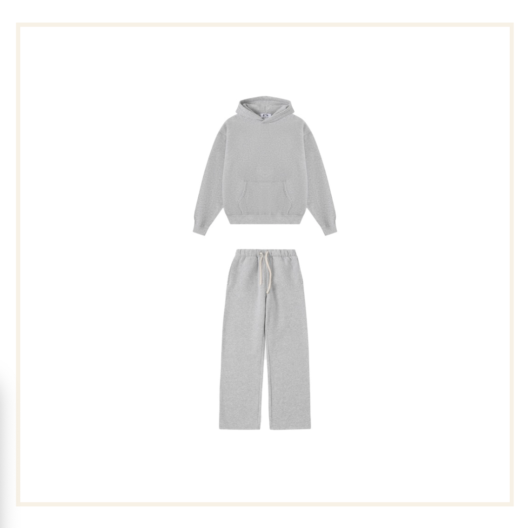 Galore 360 GSM Flower Grey Hoodie