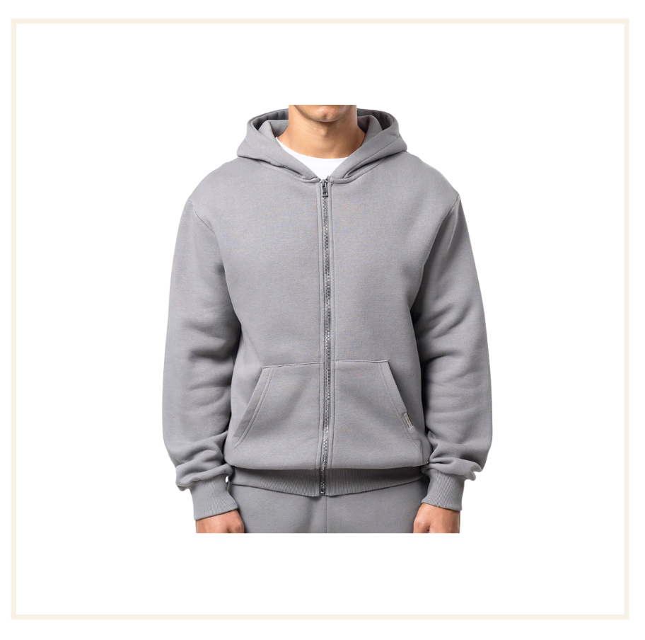 Closure London Mid Grey Zip Hoodie