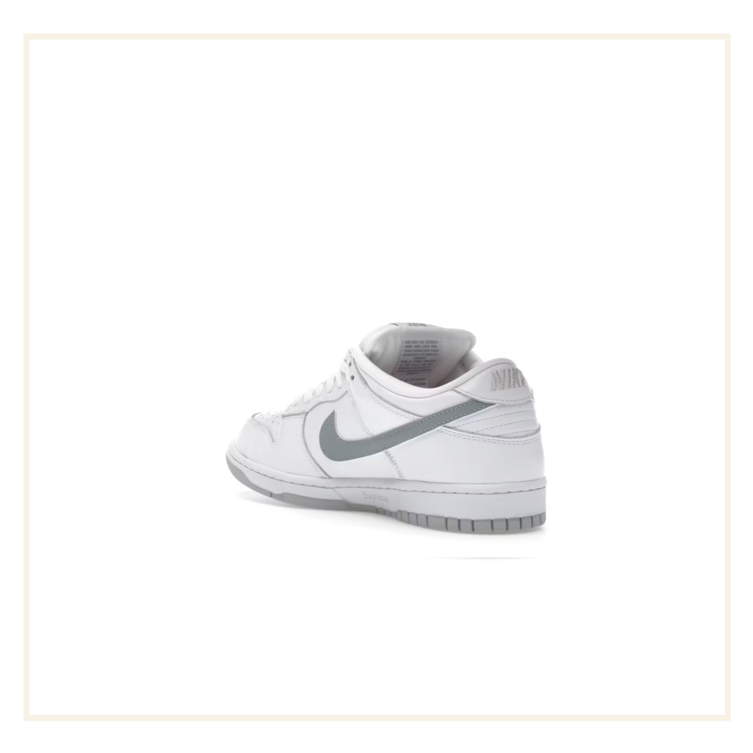 Nike SB Dunk Low Supreme 94 White Metallic Silver
