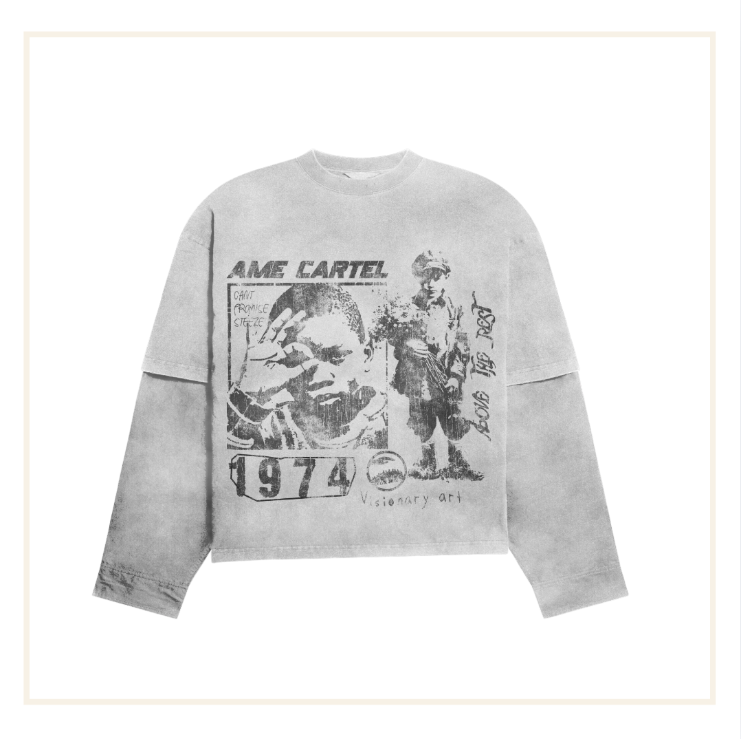 Âme Cartel Can't Promise Steeze Long Sleeve Tee White