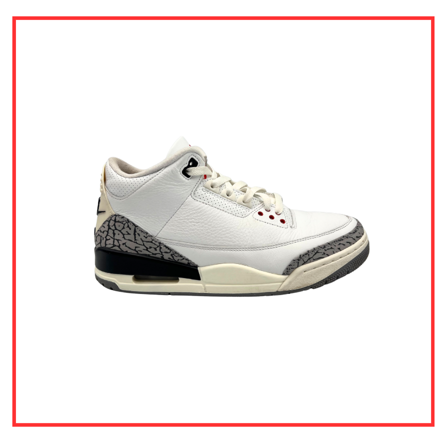 Air Jordan 3 Retro White Cement (Preloved) UK 8