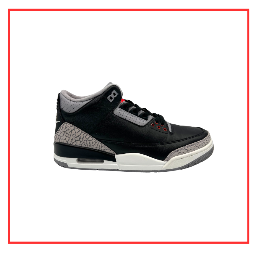 Air Jordan 3 Retro OG Black Cement (2024) (Preloved) UK 8