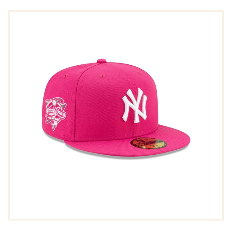 New York Yankees New Era Pink 2000 World Series Fashion Color Undervisor 59FIFTY Fitted Hat
