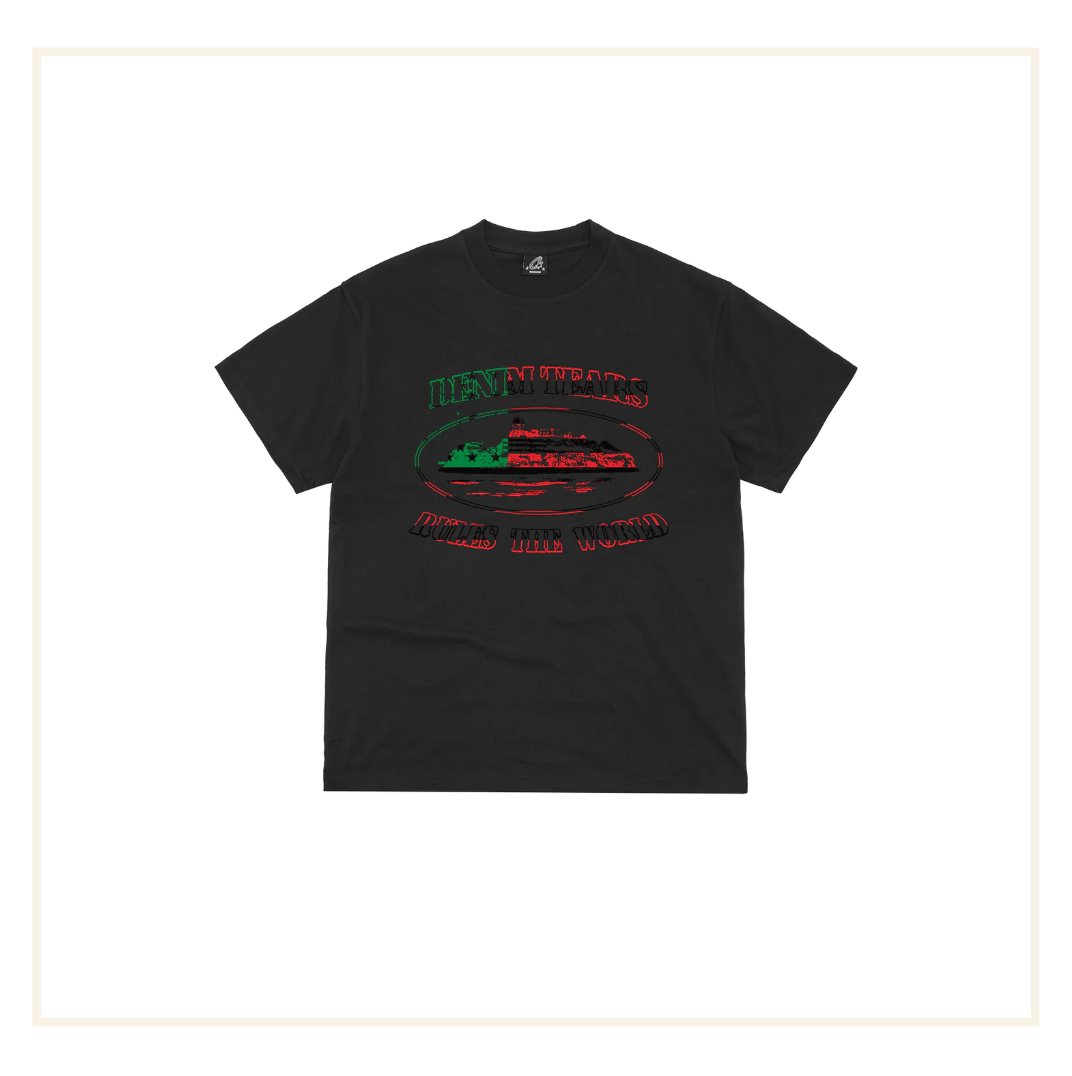 Corteiz x Denim Tears Cortears OG Alcatraz Tee Black